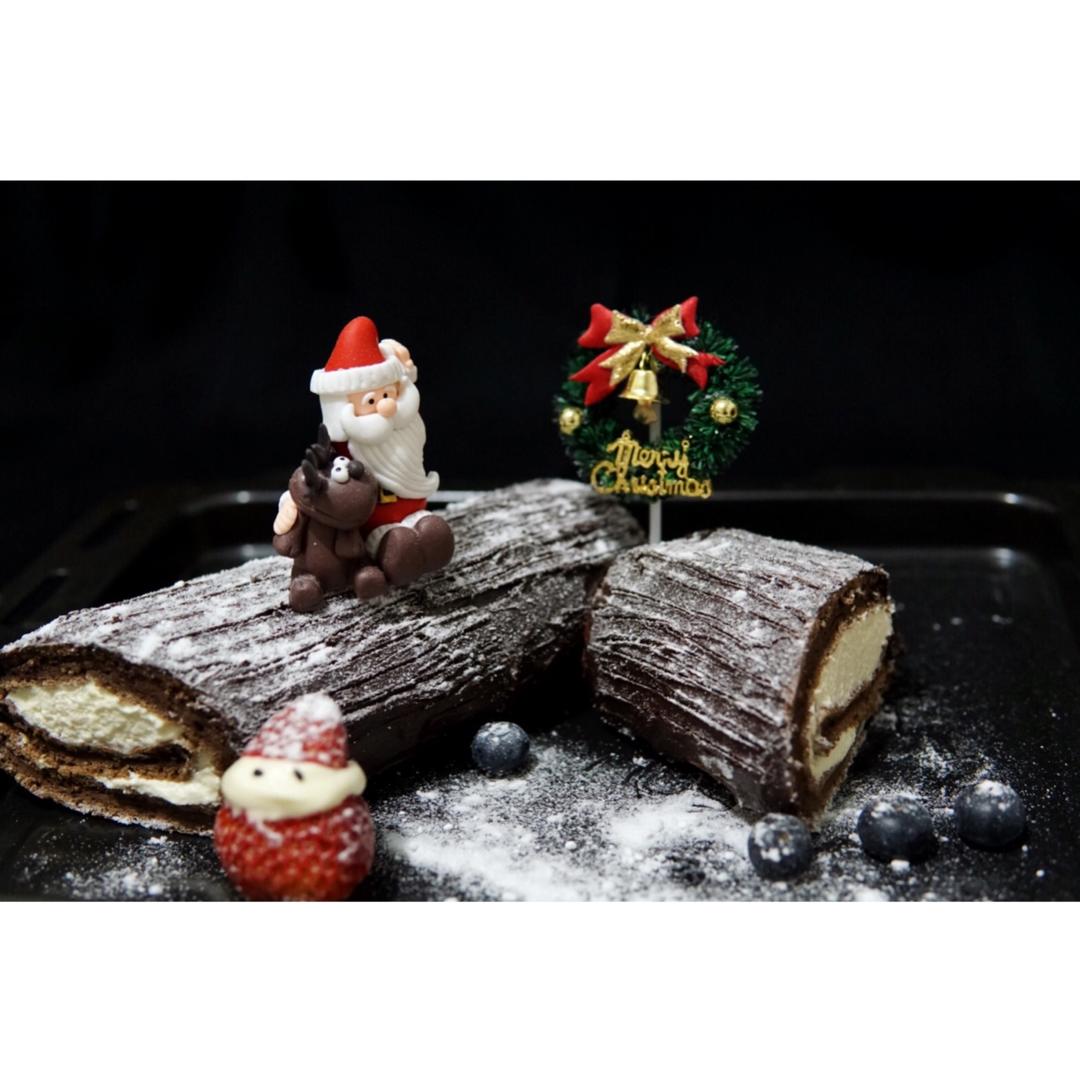 84u小娜做的圣诞树干蛋糕(christmas log)