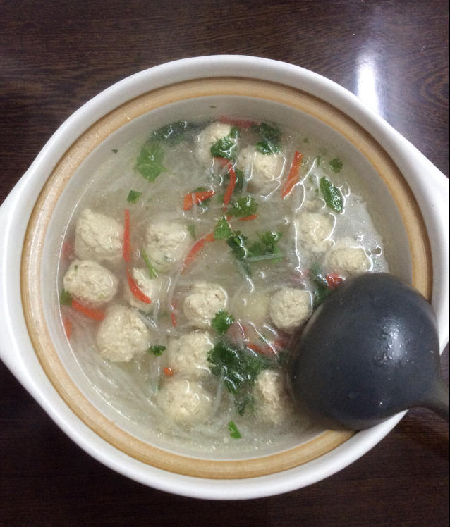 candle做的白萝卜豆腐圆子汤