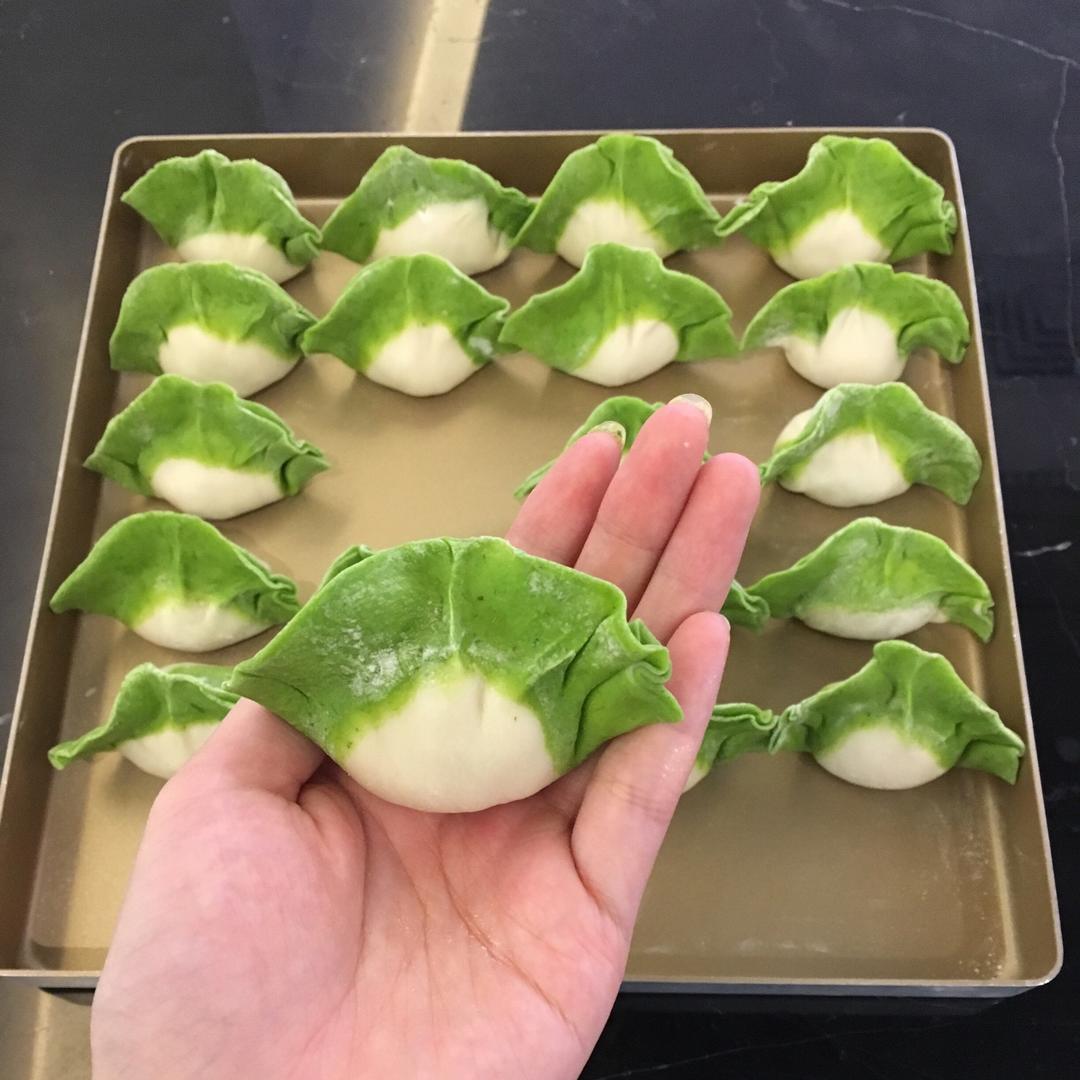 法,翡翠白玉饺子皮两种制法,面包机和面,翡翠白玉烧卖,各种馅料搭配)