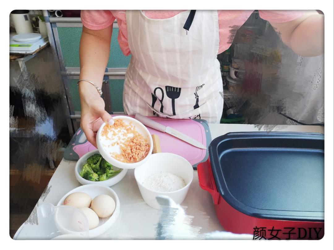 #麦子厨房#美食锅之西蓝花海米鸡蛋饼