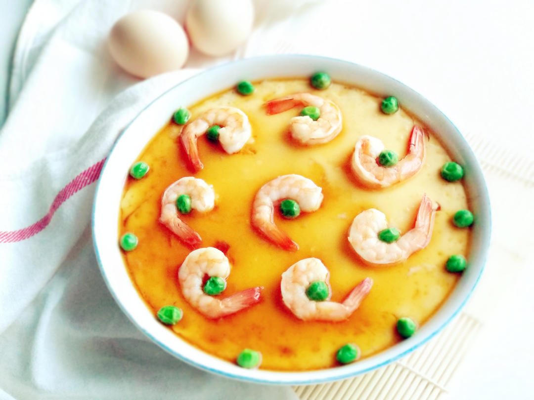 甜豆鲜虾蒸水蛋(蒸蛋攻略)