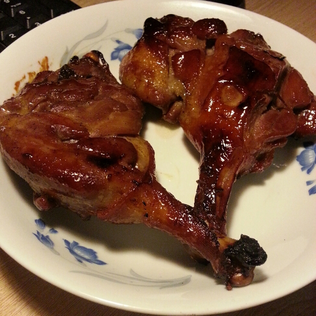 战の做的蜜汁烤鸭腿