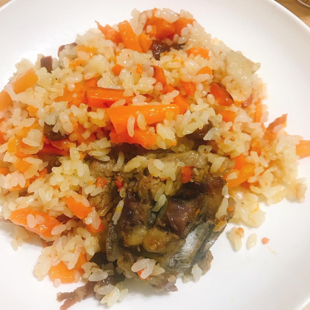 呆呆兽吖做的羊肉抓饭
