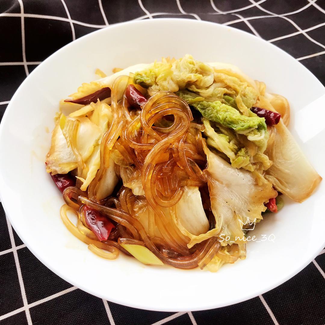 白菜炒粉条的做法