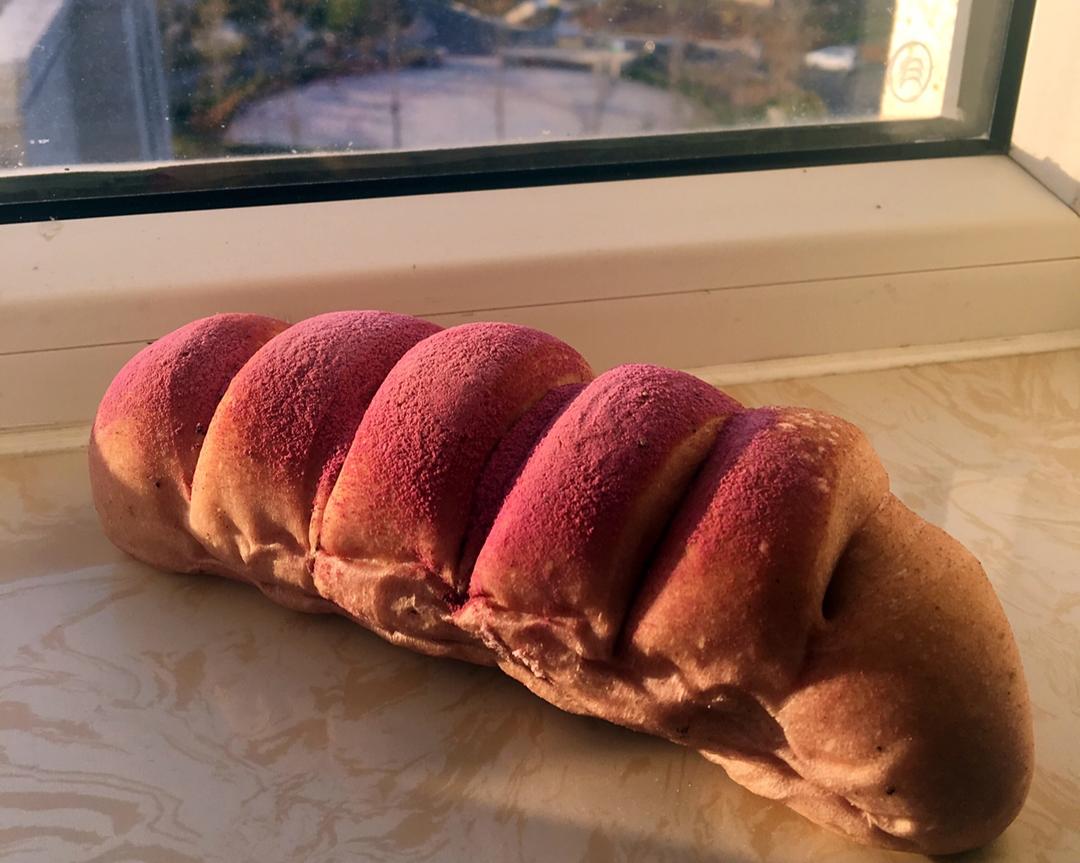 【无油黑芝麻馅紫薯卷（详细步骤、附卡路里）的做法步骤图】啾啾啾啾啾-制作