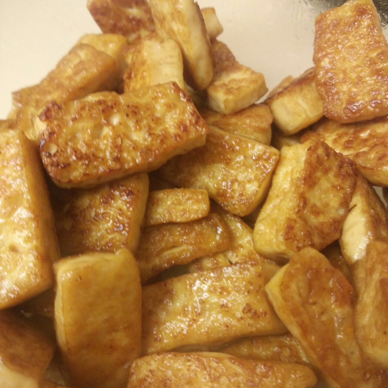 小猪d吃吃吃做的家常煎豆腐