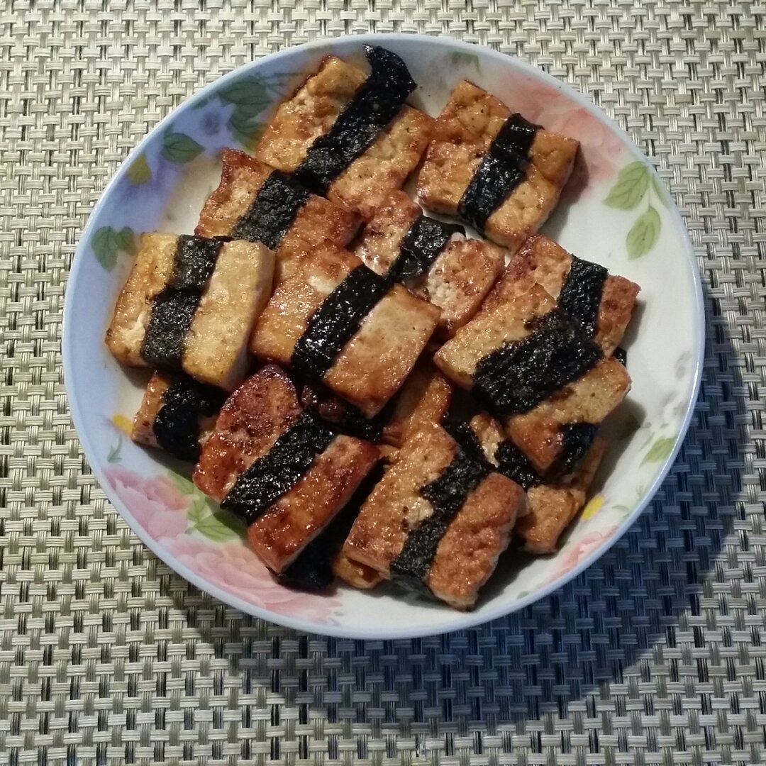 一先做的海苔煎豆腐