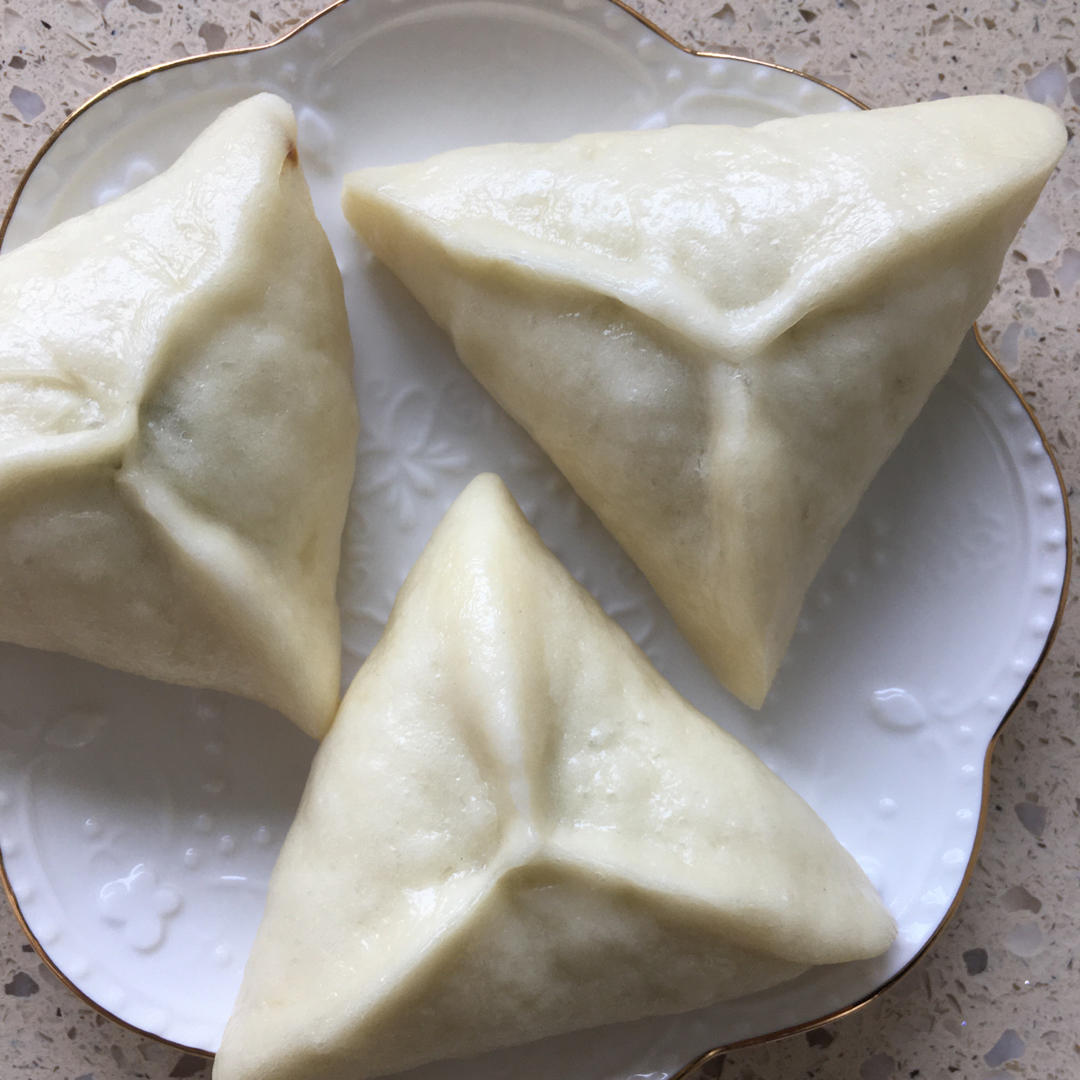 轻弦听荷做的家常糖三角 糖包子 红糖芝麻馅 儿时的味道 附细节视频