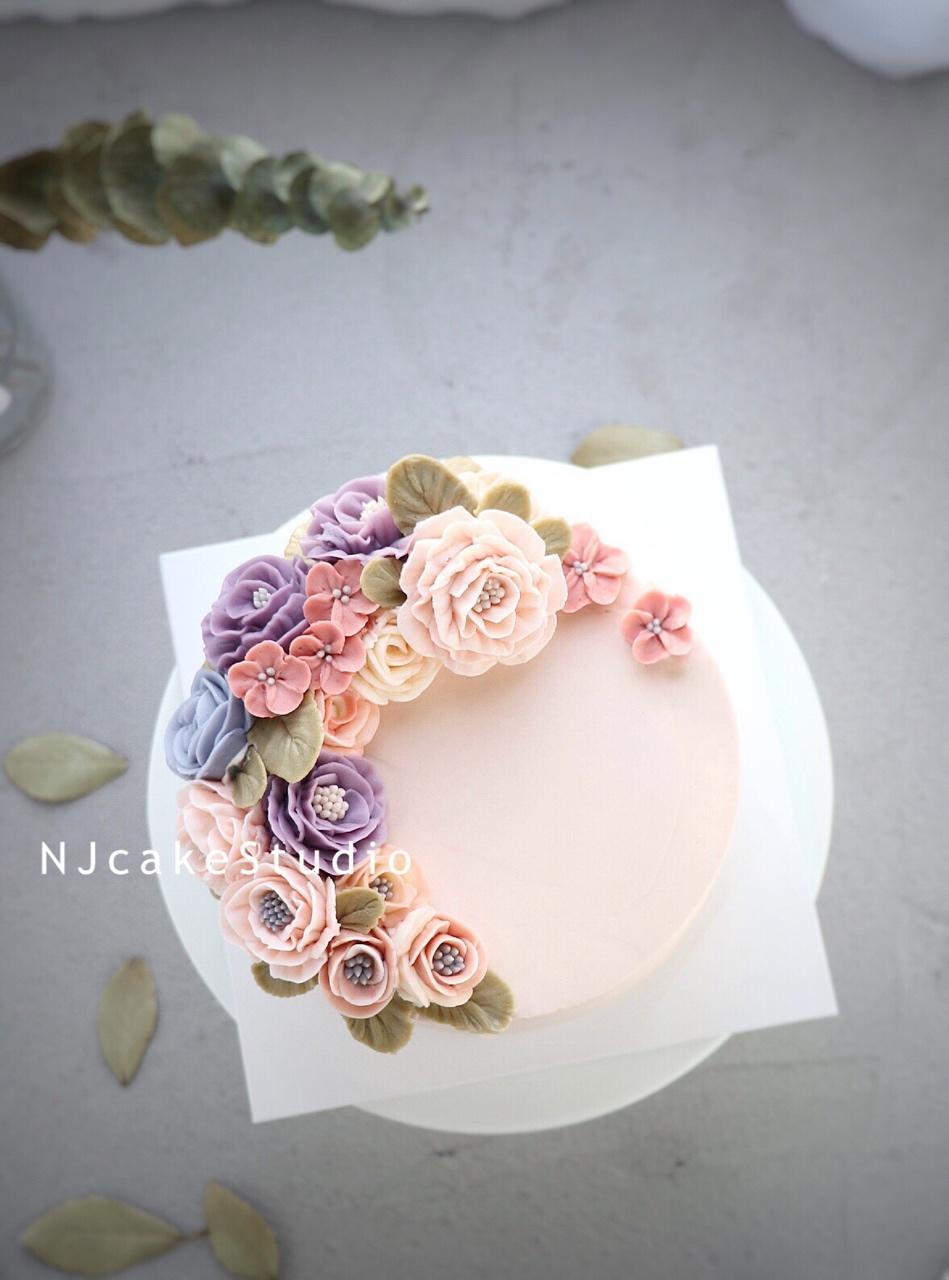 njcakestudio-j小姐做的韩式裱花奶油霜/透明奶油霜配方(意式)