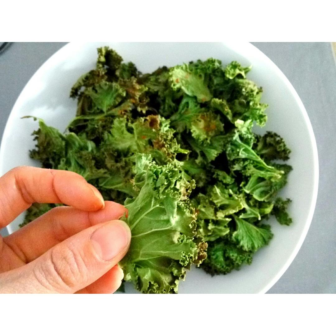 棉花花花花花花做的超级零食kale chips羽衣甘蓝脆片