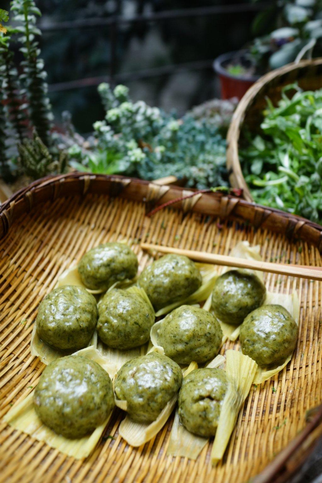 蘑菇爱蘑菇做的棉菜粑