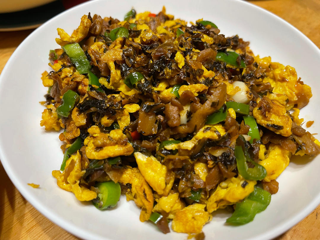 鸡蛋炒外婆菜(下饭菜)