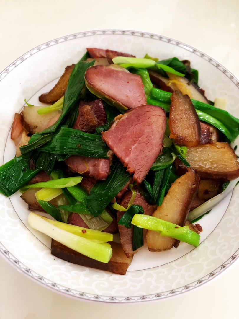 winnieshoney做的青蒜炒腊肉