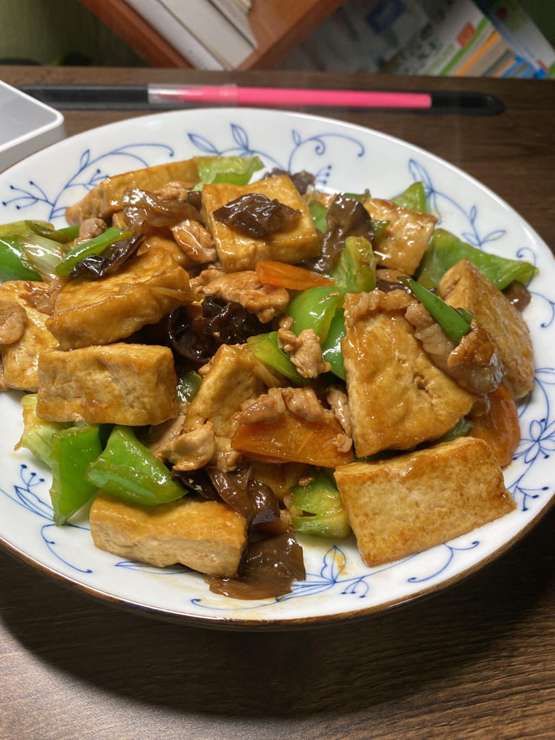 青椒炒豆腐