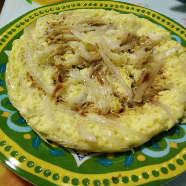 uniquezen做的小银鱼鸡蛋饼