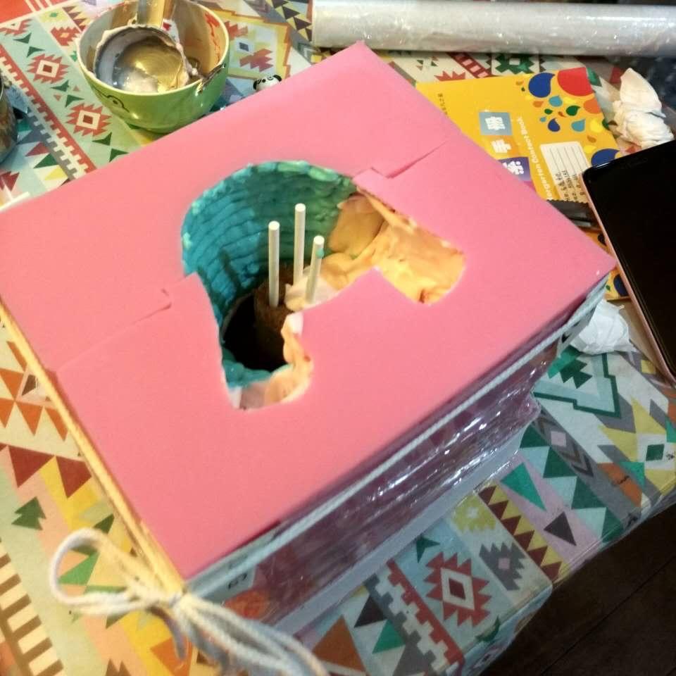 【安安4岁生日立体熊蛋糕的做法步骤图】麻麻猪-制作