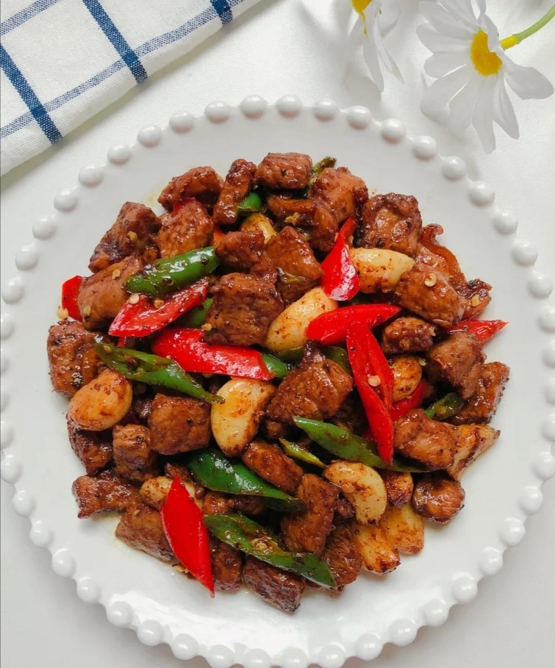双椒炒牛肉的做法