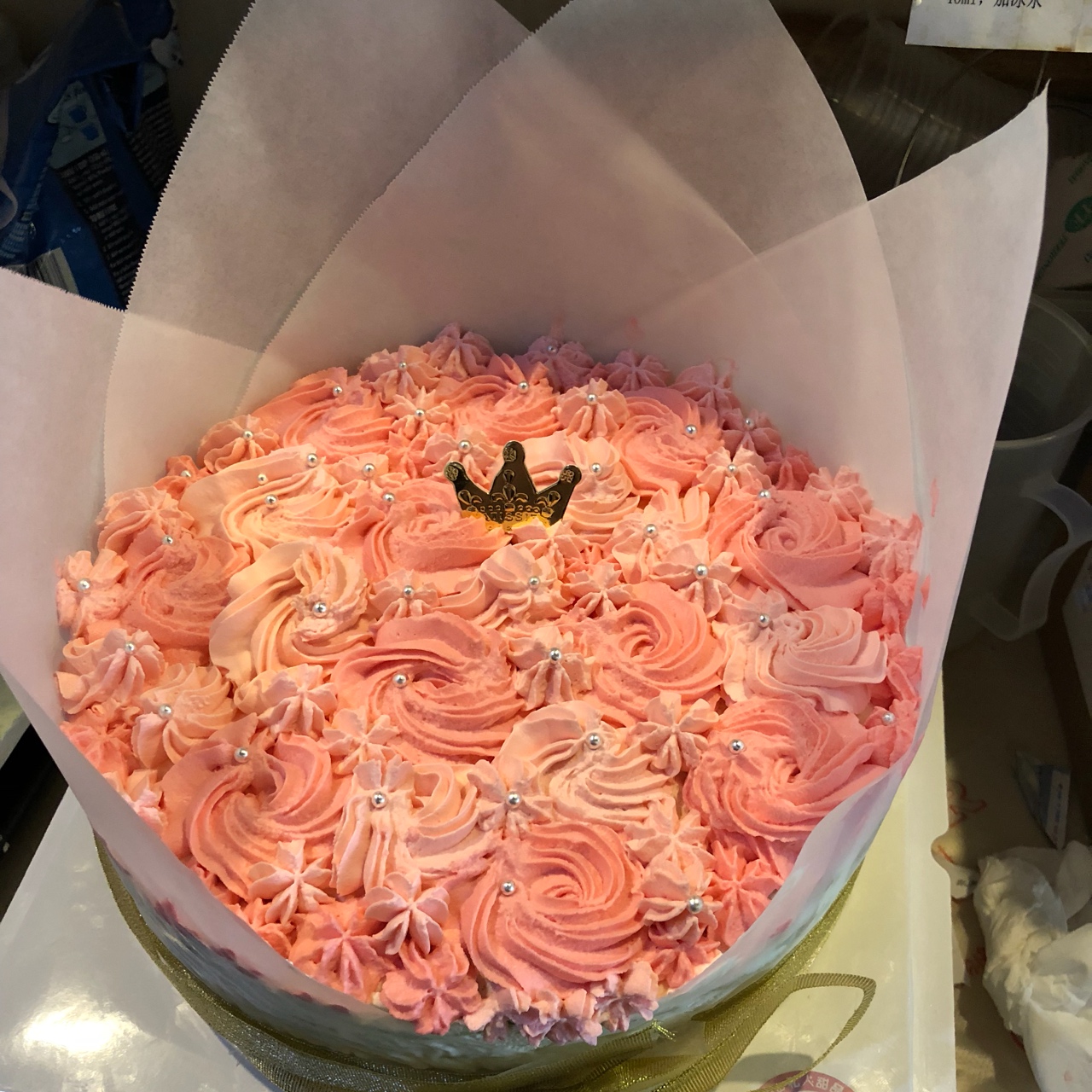 jx酱做的蛋糕裱花—简单花束蛋糕