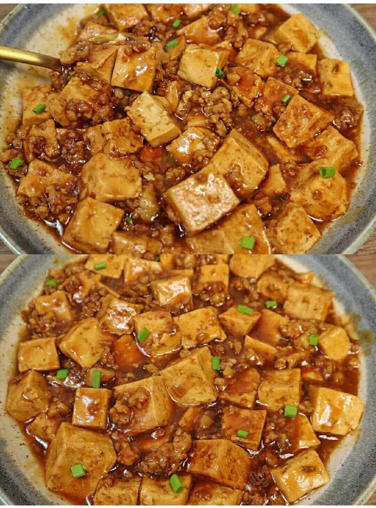 口感软嫩超香的肉末豆腐,拌饭巨好吃