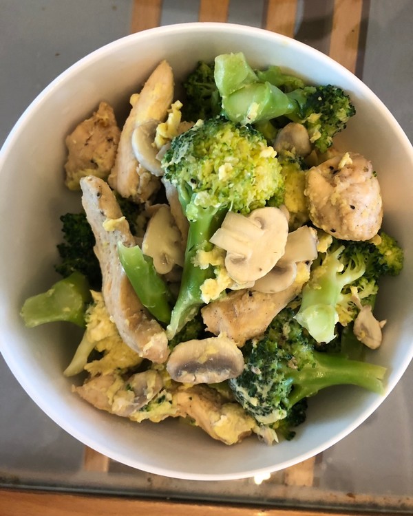schrdingerssamojeden做的减脂增肌-鸡胸香肠肉西兰花烘蛋周慧敏脸瘦吗图片