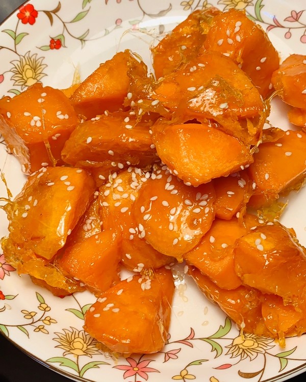 家常菜 拔丝地瓜 franck-做的拔丝地瓜 赞 黄壤地瓜,绵白糖,花生油