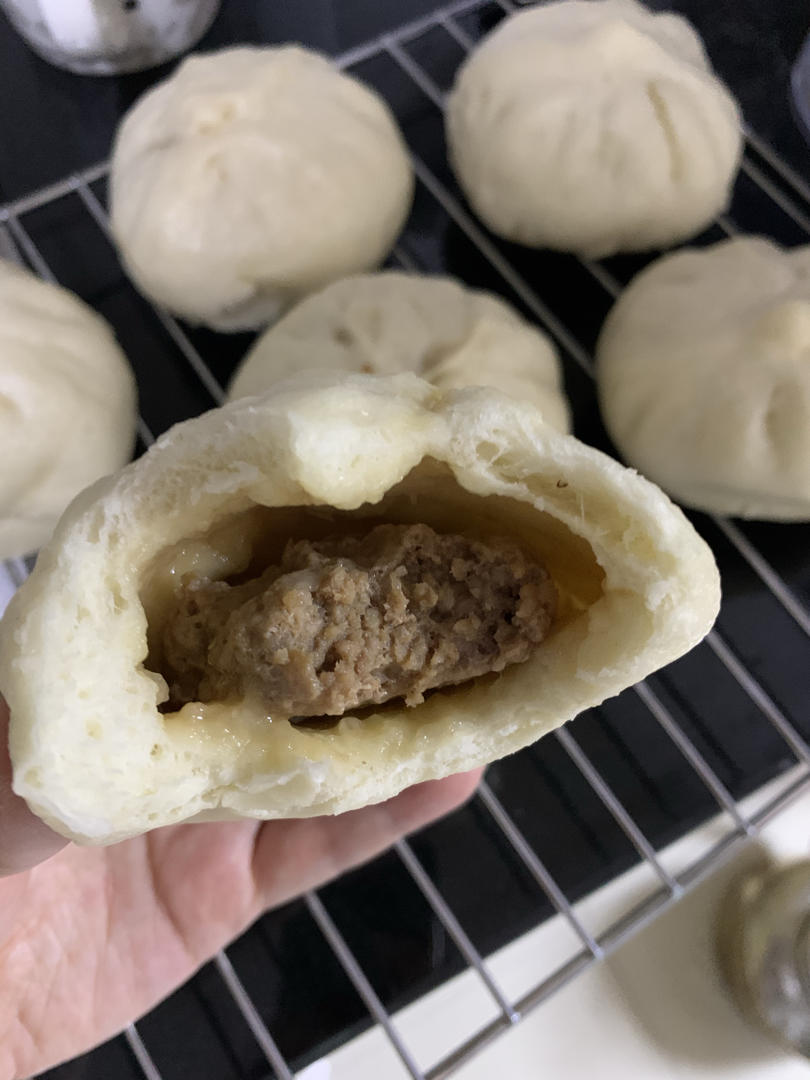 stellalu做的松软多汁的肉包子