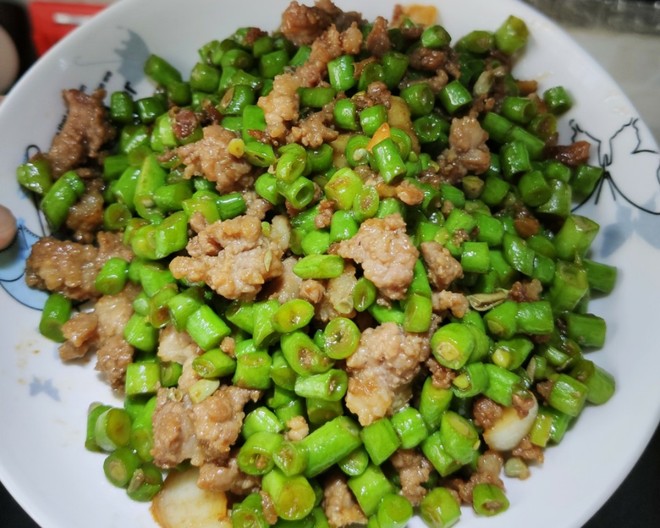 豆角炒肉沫的做法