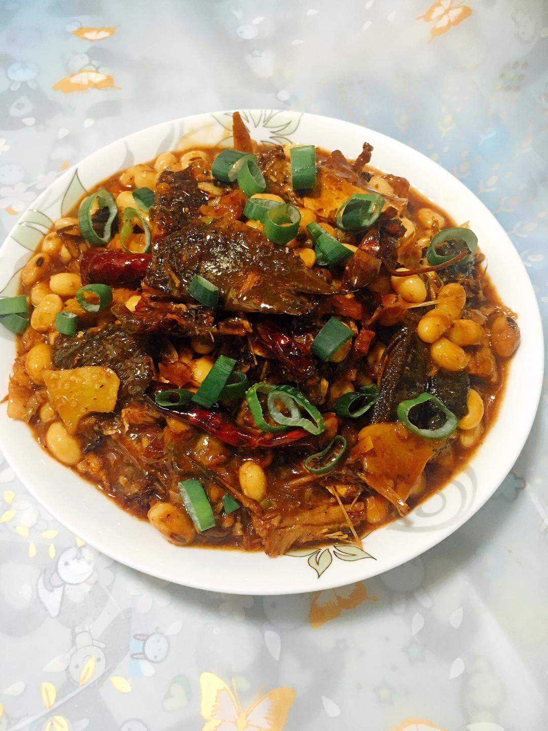 黄豆辣炒咸鱼干