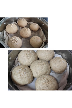 全麦红豆肉松芝士欧包(蒸锅版)的做法 步骤11