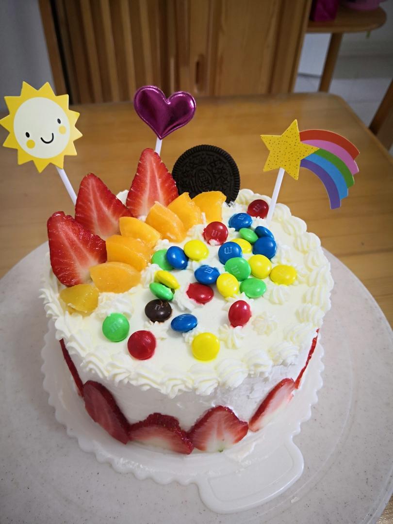 超级简单的味多美同款生日蛋糕(6寸),新手也能高度还原