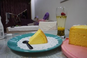 酸甜不腻的百香果烫面戚风蛋糕(八寸加高模具)的做法 步骤8