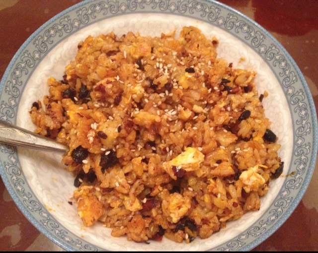 木子水士口做的老干妈炒饭
