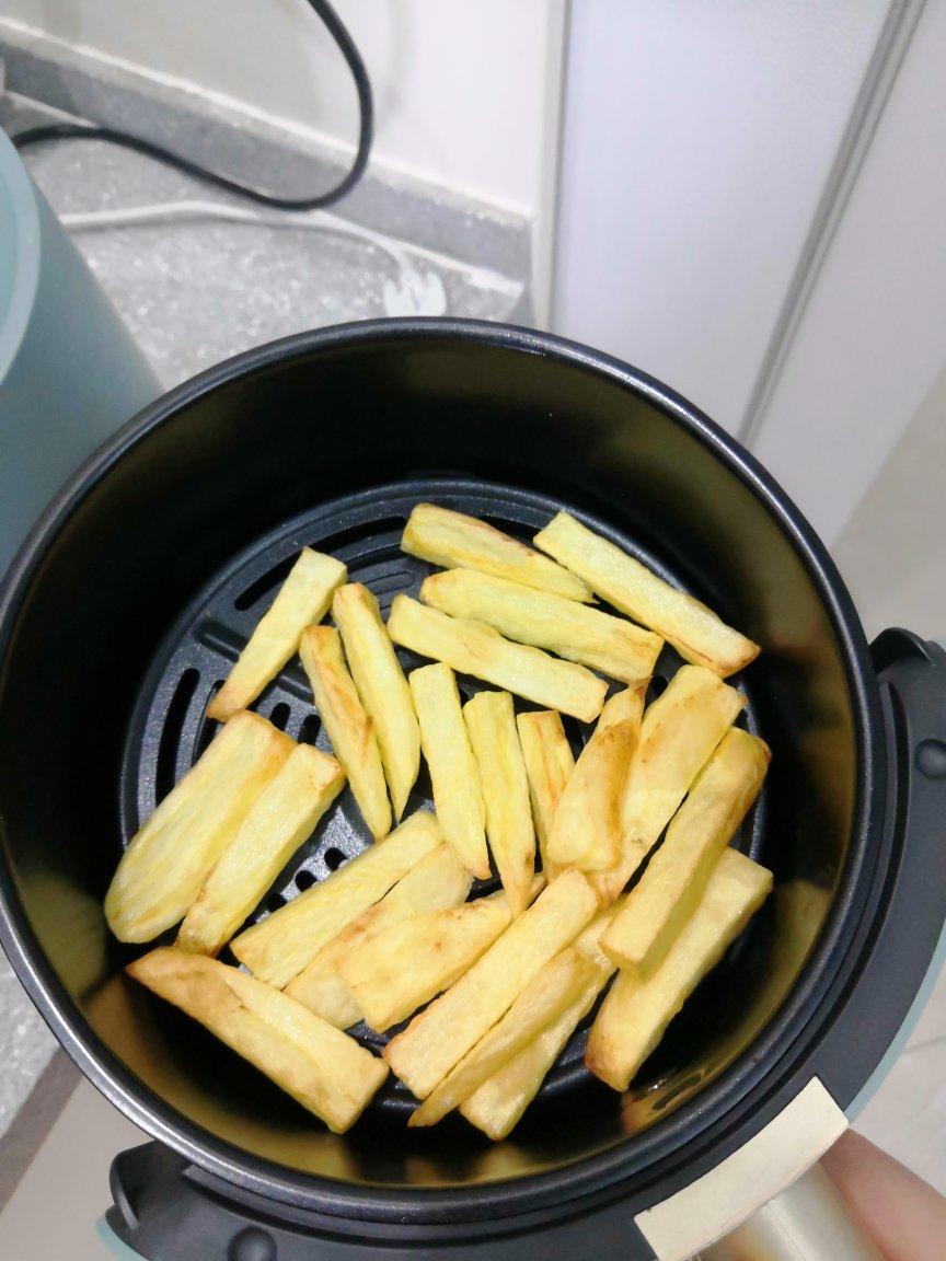 徽姑娘yy做的空气炸锅薯条不用速冻版超快手现做现吃