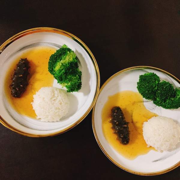砚君做的海参捞饭