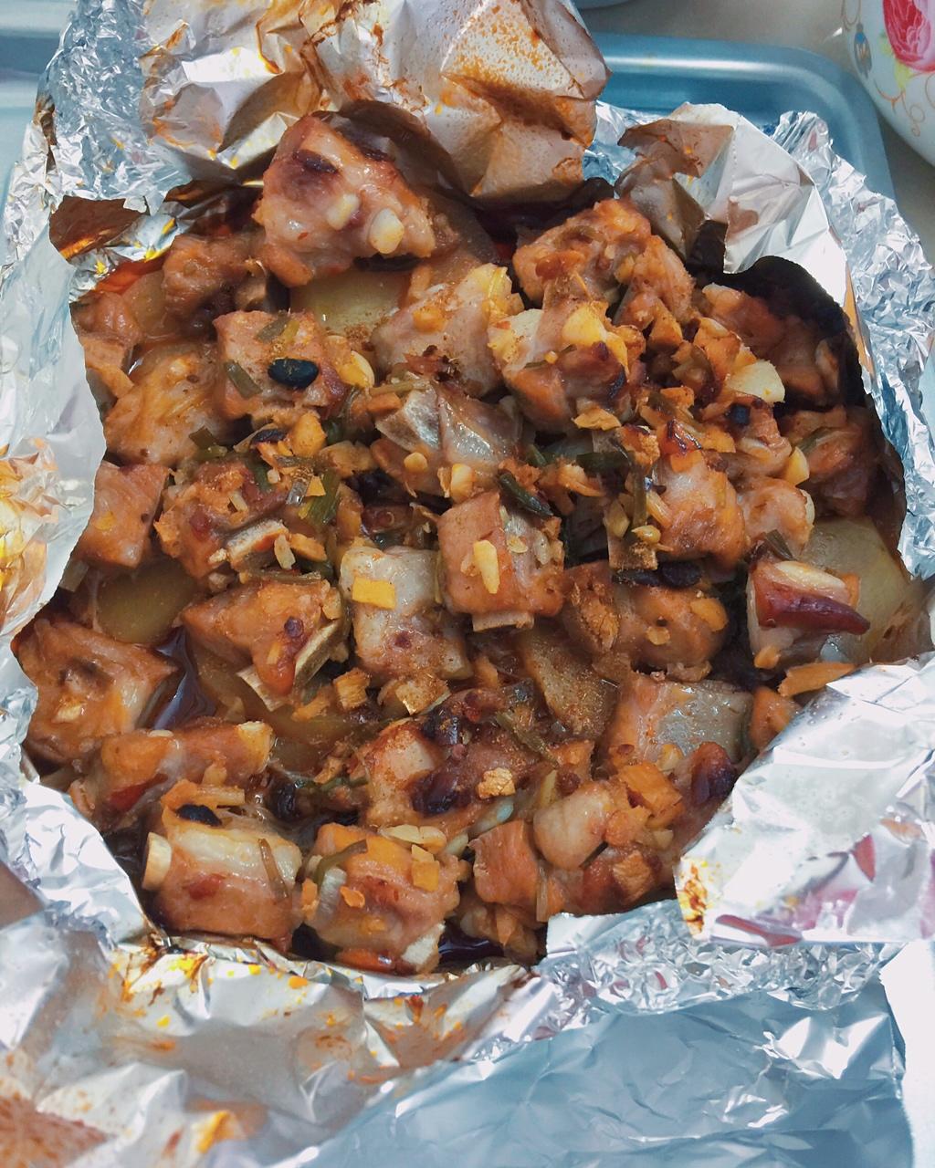 烤箱 锡纸烤排骨 许大婷做的锡纸烤排骨 做