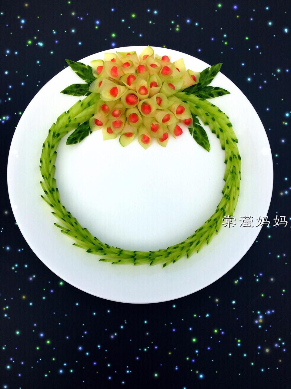 棠滢妈妈做的《用心爱生活》(果蔬花环/果蔬盘饰/蔬菜摆盘/蔬菜盘饰)