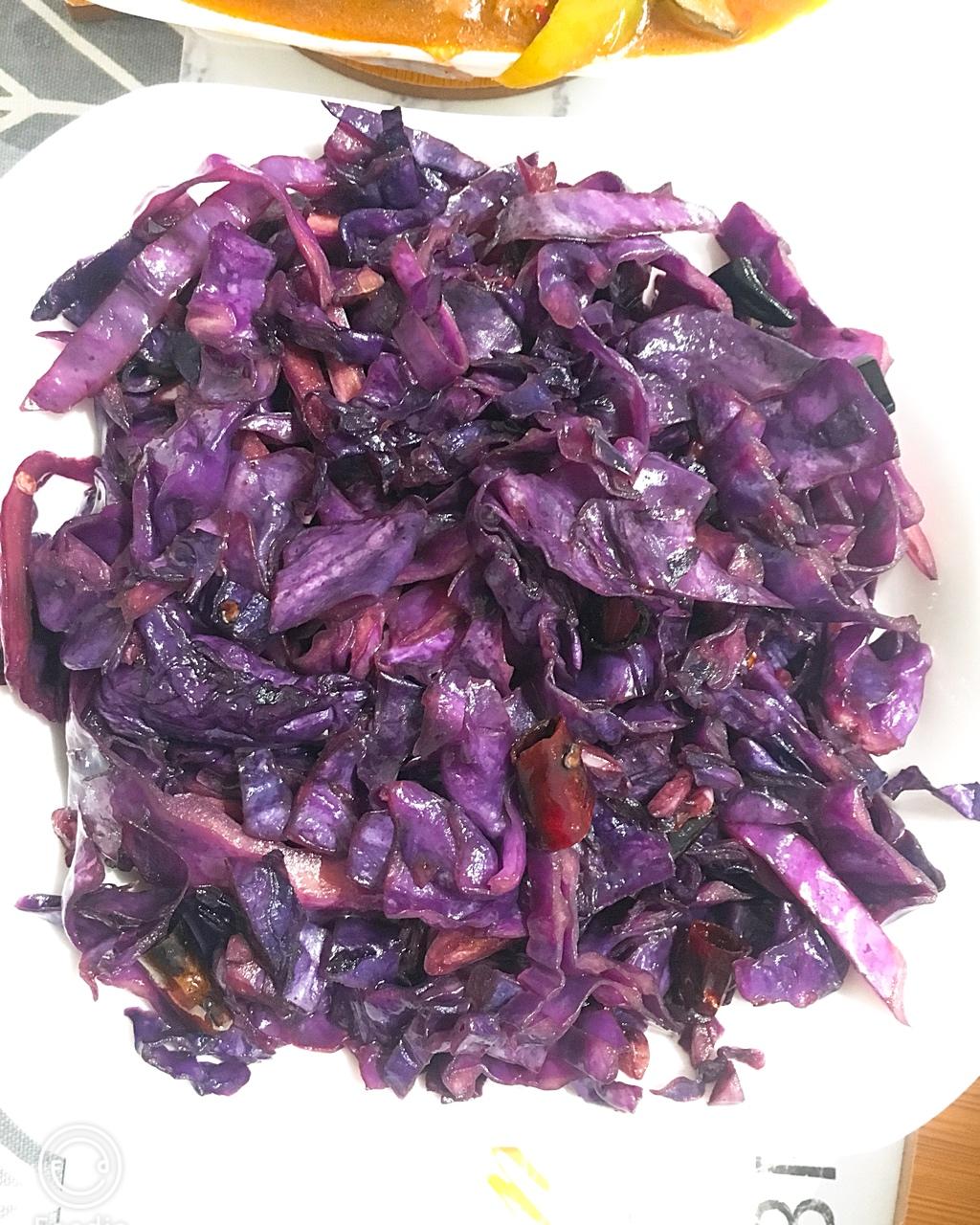 松鼠kaka做的炒紫甘蓝
