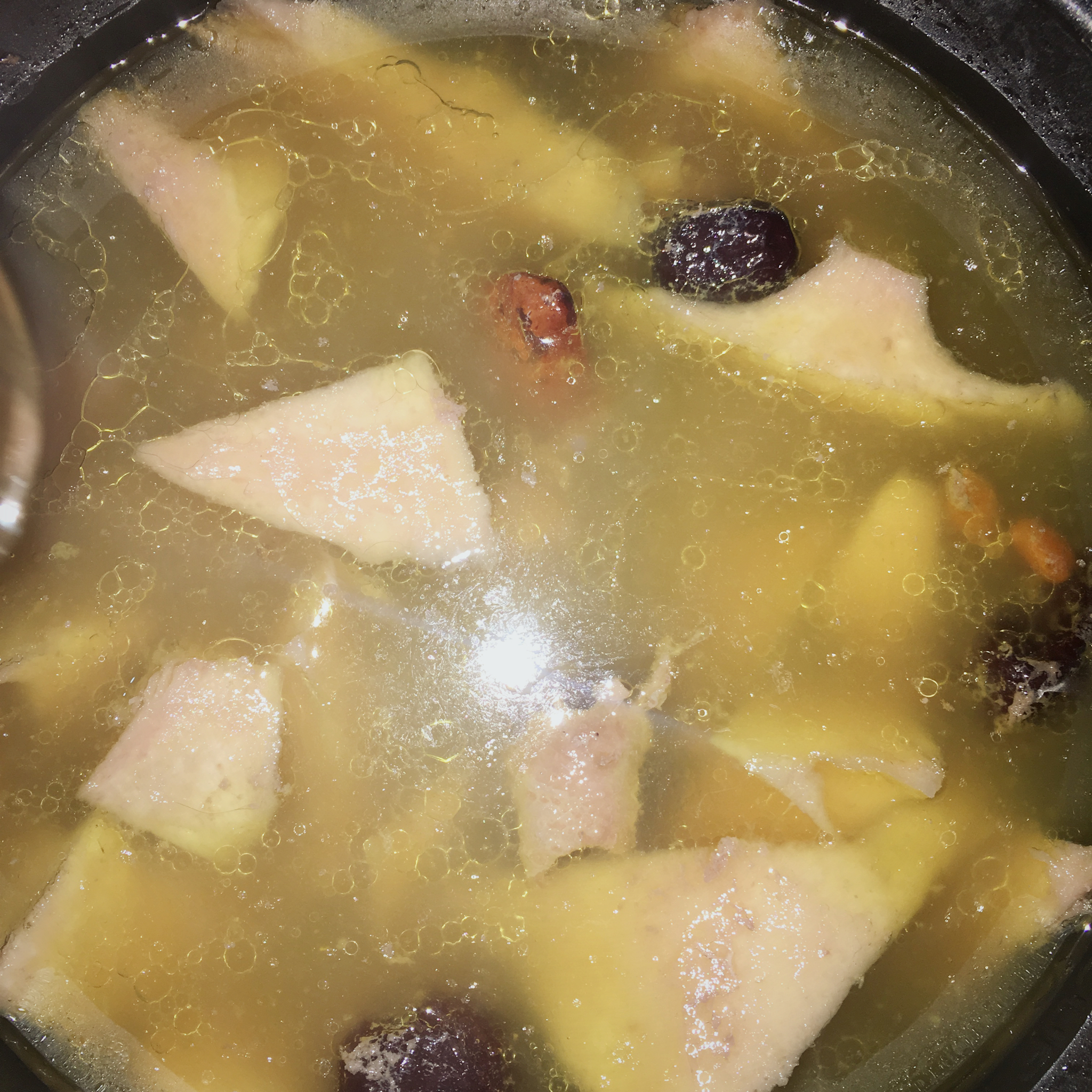 `做的榴莲壳煲鸡汤