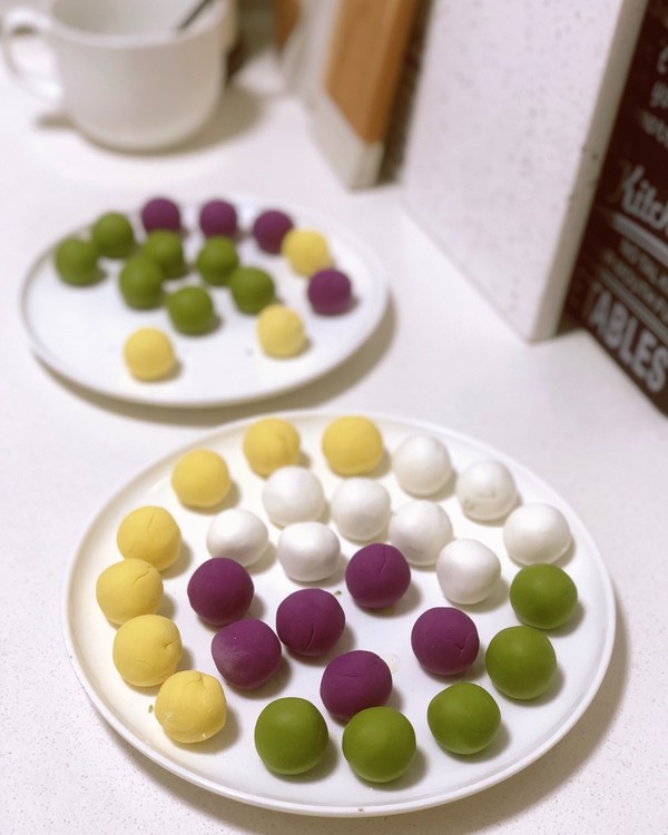 noraxiaxia做的彩色小汤圆