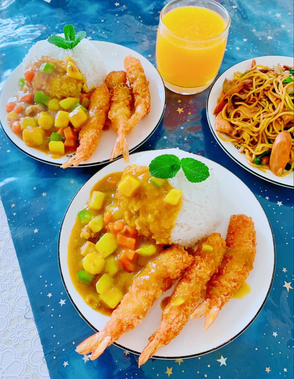 小虫虫1314做的炸虾咖喱饭