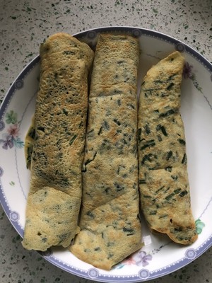 超简单的早餐 韭菜鸡蛋饼的做法 步骤11