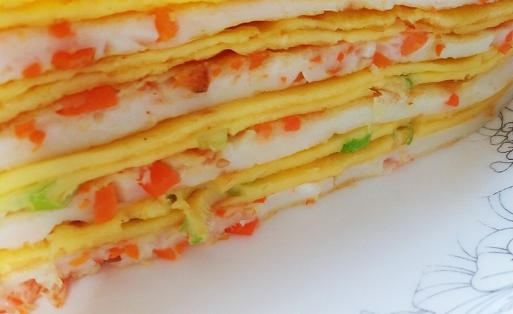 千层鸡蛋饼的咸蛋用料黄相思卷图片