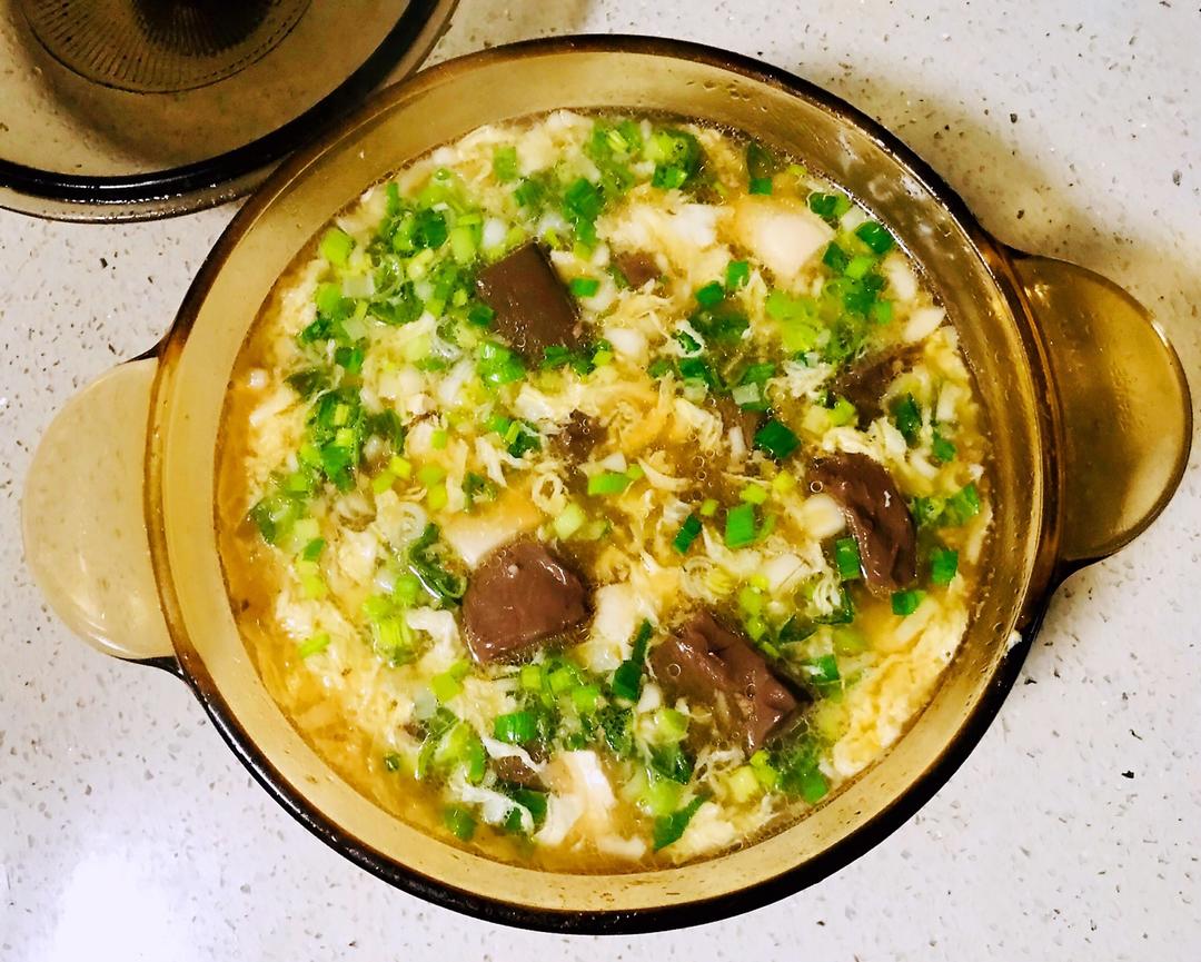 酸辣鸭血豆腐蛋汤bywqy