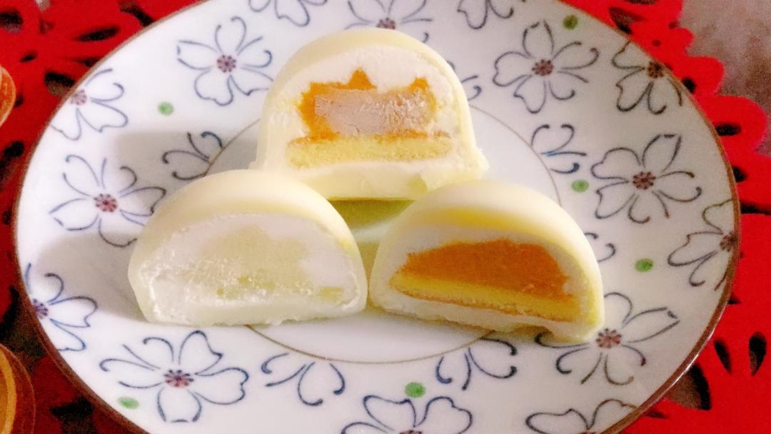 阿宝chen做的q皮冰淇淋奶油流心雪媚娘(外皮不变硬)