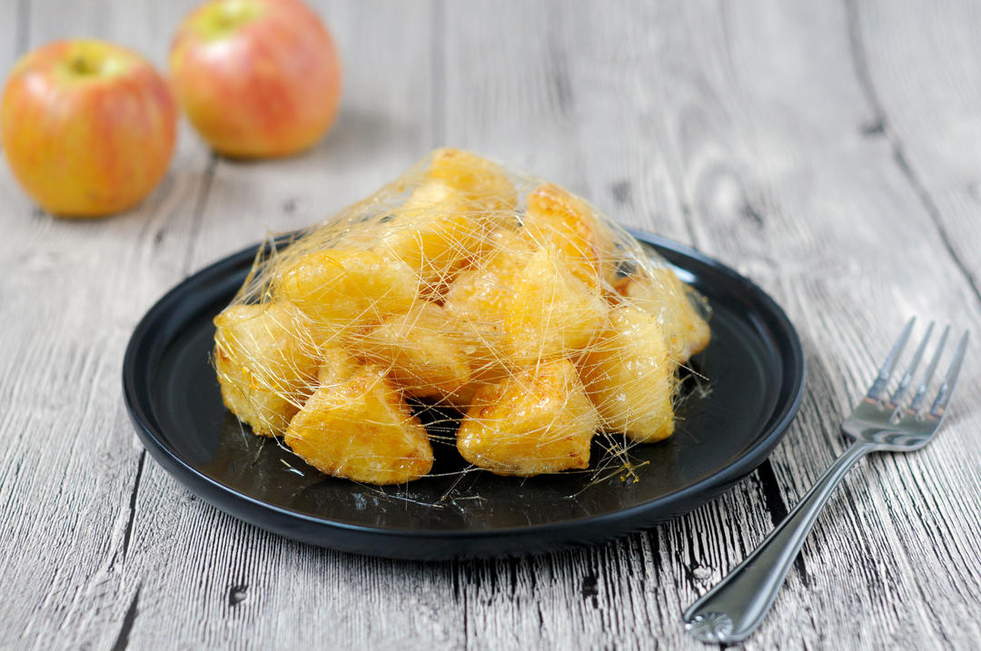 【拔丝苹果 百分百成功 附炒糖过程最详细图解 适合各种拔丝菜品的做法步骤图】千寻树-制作