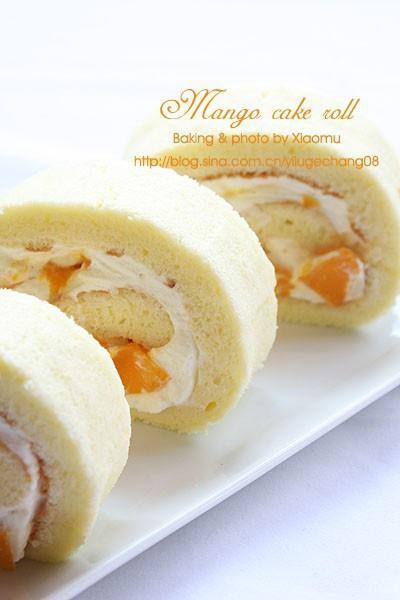 【奶油芒果蛋糕卷的做法步骤图，怎么做好吃】nee小木-制作