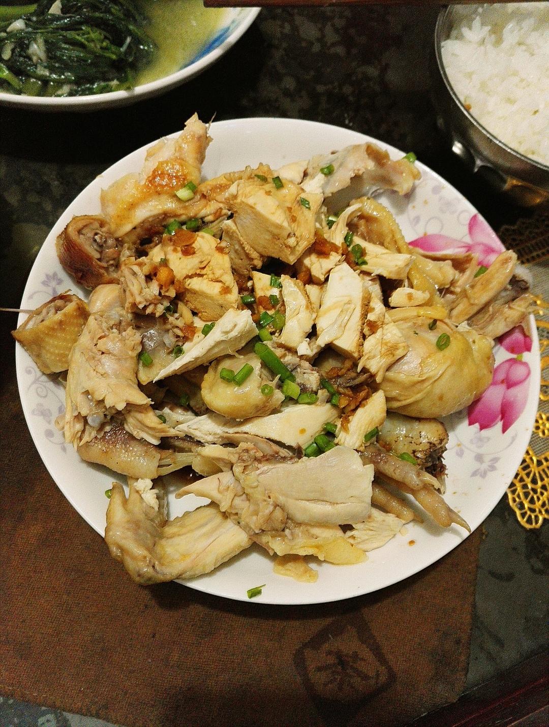 darin向往做的电饭锅简易版:盐焗手撕鸡