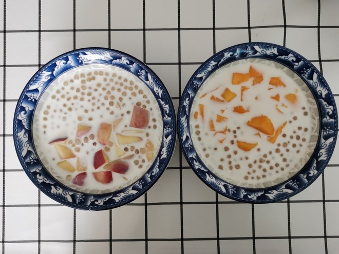 夏日清凉饮品~芒果西米露,水蜜桃西米露的做法