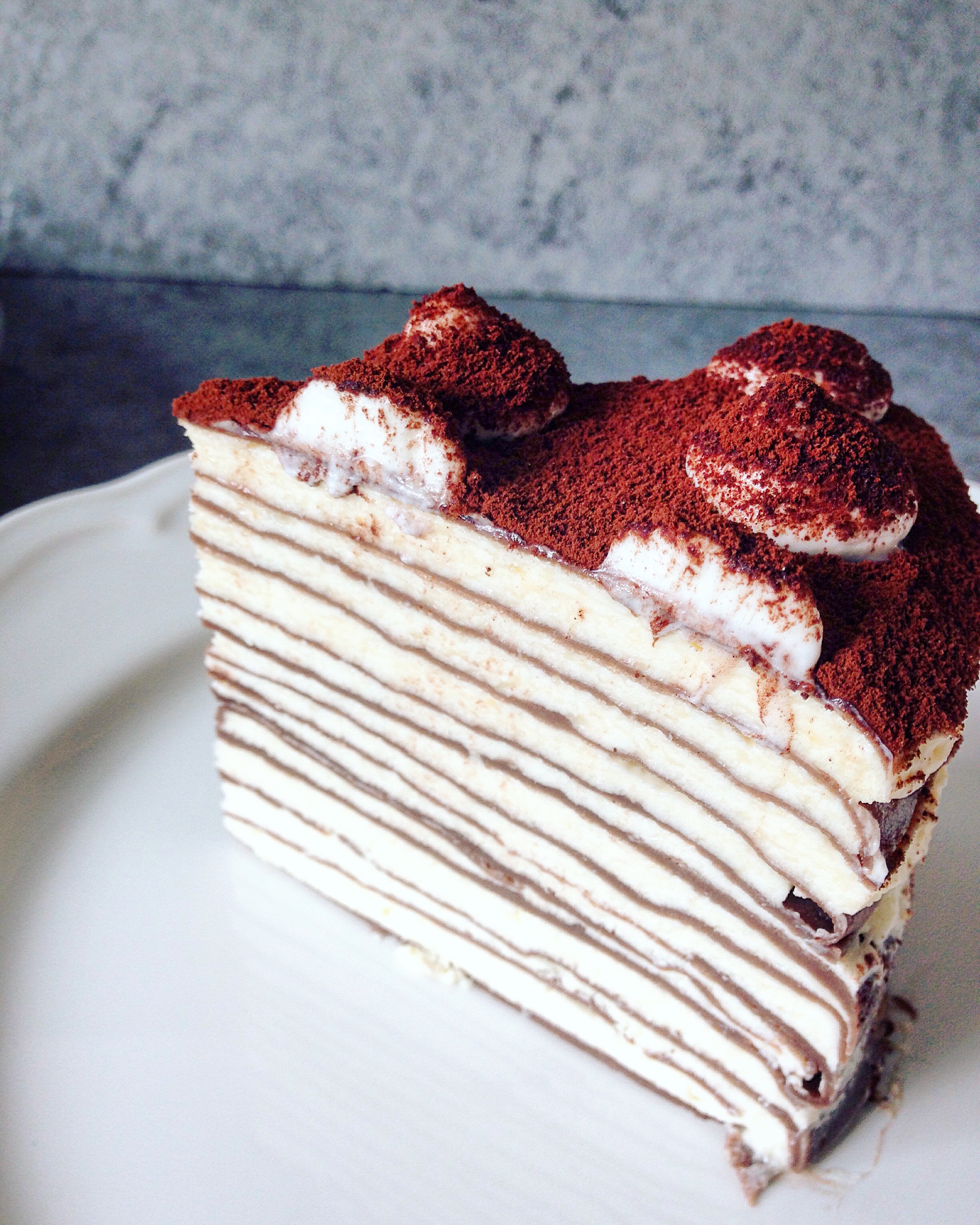 日月盈昃做的提拉米苏千层蛋糕(tiramisu crepes)