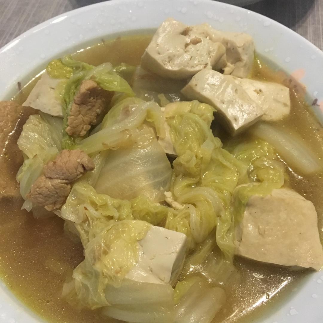 大晨呀做的白菜炖豆腐